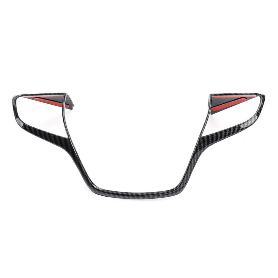 Car Interior Accessories Carbon Fiber Style ABS Material Steering Wheel Decorative Frame Cover for Genesis G70 -2026 LHD/RHD Carbon Fiber