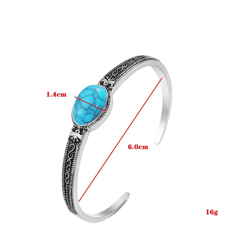 Vintage French Ethnic-Style Turquoise Bohemian Women's Bracelet