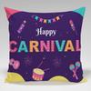 Patterns Of The Brazilian Carnival Throw Pillow Cover With Short Plush Print For Living Room Sofa Decoration Cushion Cover