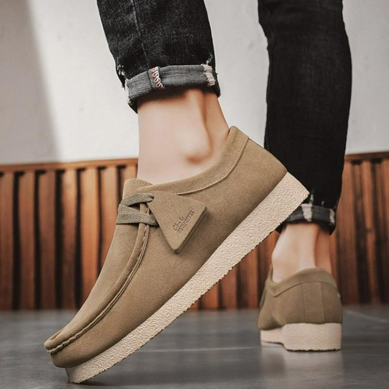 Mode Herren Freizeitschuhe Wildleder Slipper Luxus Slip-on Flache Sneaker Weiche Sohle Fahrschuhe Plateau Business Herrenschuhe