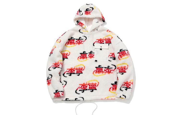 Li Ning Sweatshirts Unisex Ivory Hooded Moderate Regular AWBQ015-3 M