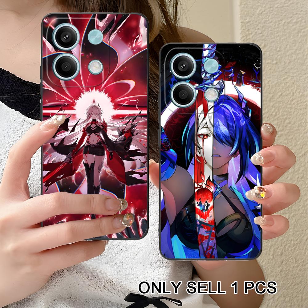 HSR Acheron Matte TPU Mobile Phone Case for Xiaomi Redmi 15 14 13 12 A5 3 2 1 C Plus 4G 5G Colorful Printing Cover