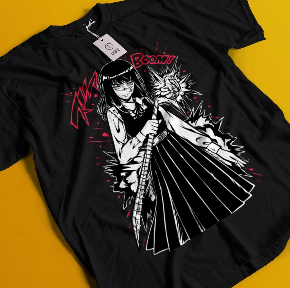 

Человек-бензопила Макима Футболка Аса Аки Аниме Дэнджи Футболка Пауэр Футболка Все размеры 3XL