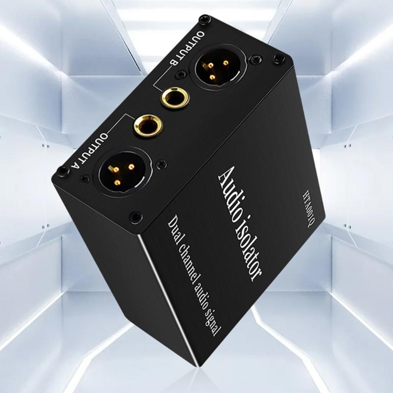 R6FF XLR 6.5mm Music Ground Looping Isolator For Guitar Studio Noise Reductions