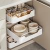 Heavy Duty Drawer Type Storage Tray Pull-out Spice Box Storage Rack Cabinets Organizer  Under Sink