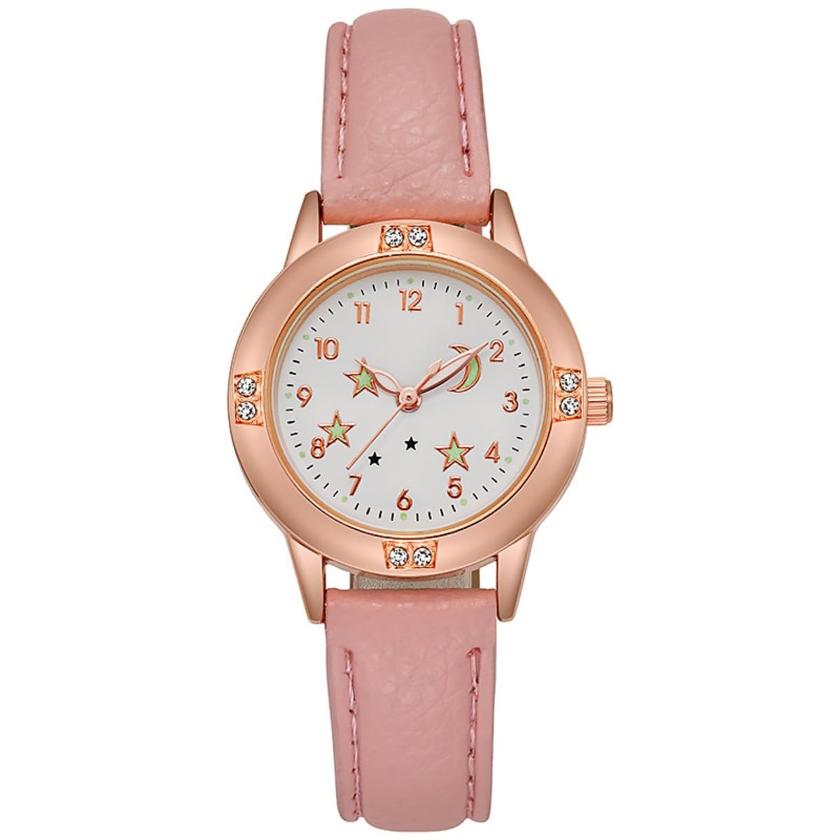 

Kids Quartz Watch, Analog Display, Cute Design, Gift for Girls & Children, Pink.