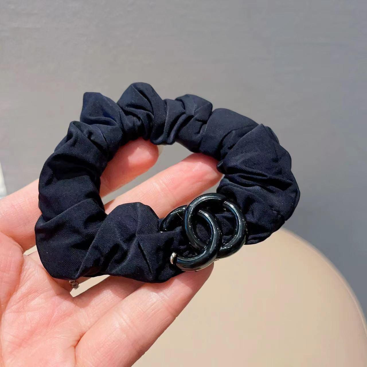 

Высококачественное металлическое кольцо для волос в стиле аромата: Большая резинка для волос в стиле ретро в корейском стиле чёрный