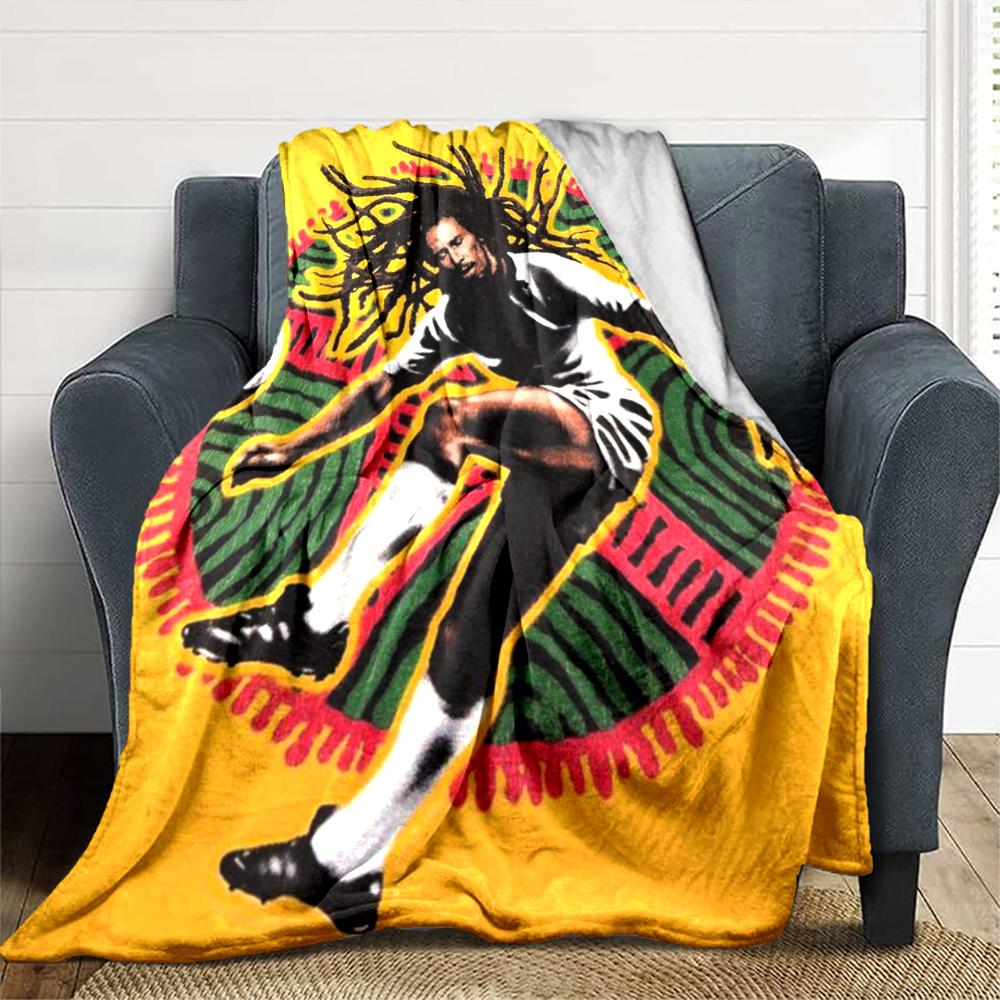 Bob Marley Blanket Comfortable Perfect for Seaside Office Couch for All Occasions Digital Print Perfect Gift for Relatives and Friends
