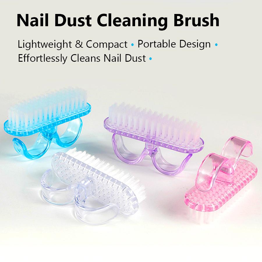 Multi-Functional Acrylic Nail Cleaning Brush, Dust Powder Removal Tool for Manicure and Nail Art