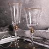 Elegant Gold-Rimmed Wine and Champagne Glasses for Dining and Decor