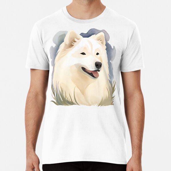 

Watercolour Samoyed Premium T-Shirt S to 5XL Made in the AU/USA T-Shirt 4XL