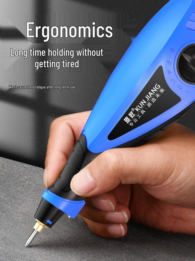 Compact Electric Engraving Pen for Metal, Stone, and Concrete