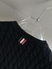Men's European-Style Cable Knit Sweater with Four-Bar Stripes - Trendy Autumn/Winter Round Neck Pullover