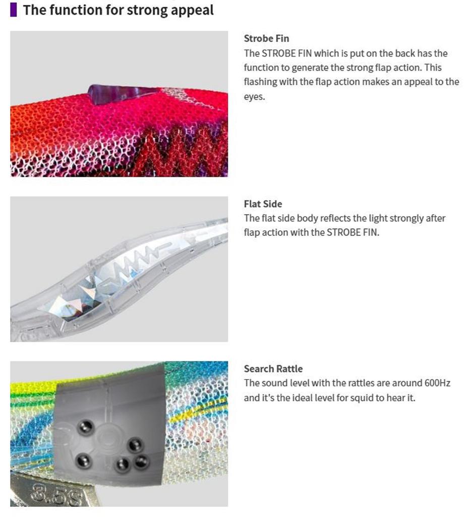 Yamashita Live Egi-O Search Shallow Squid Jig 3.0-15.5g-4.5s per m 090 5454