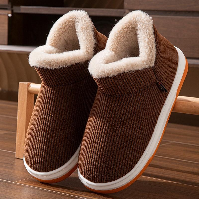 

Cotton Shoes Home Warmth Thickened Bag-heeled Cotton Shoes Indoor Non-slip Couple Cotton Slippers Dormitory Shoes 40-41