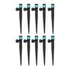 10Pcs Rotatable Sprinkler With Stake Nozzle Watering Garden Tube Sprayer Atomizer Irrigation Landscape Maintenance