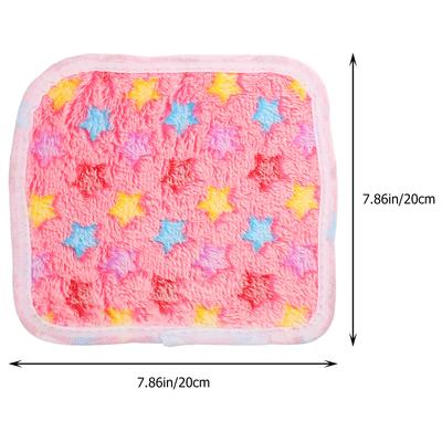 6Pcs High Quality Coral Fleece Pet Bed Mat for Hamster Guinea Pig Ferret Squirrel Hedgehog Daily Use Warm Comfortable Cage Liner