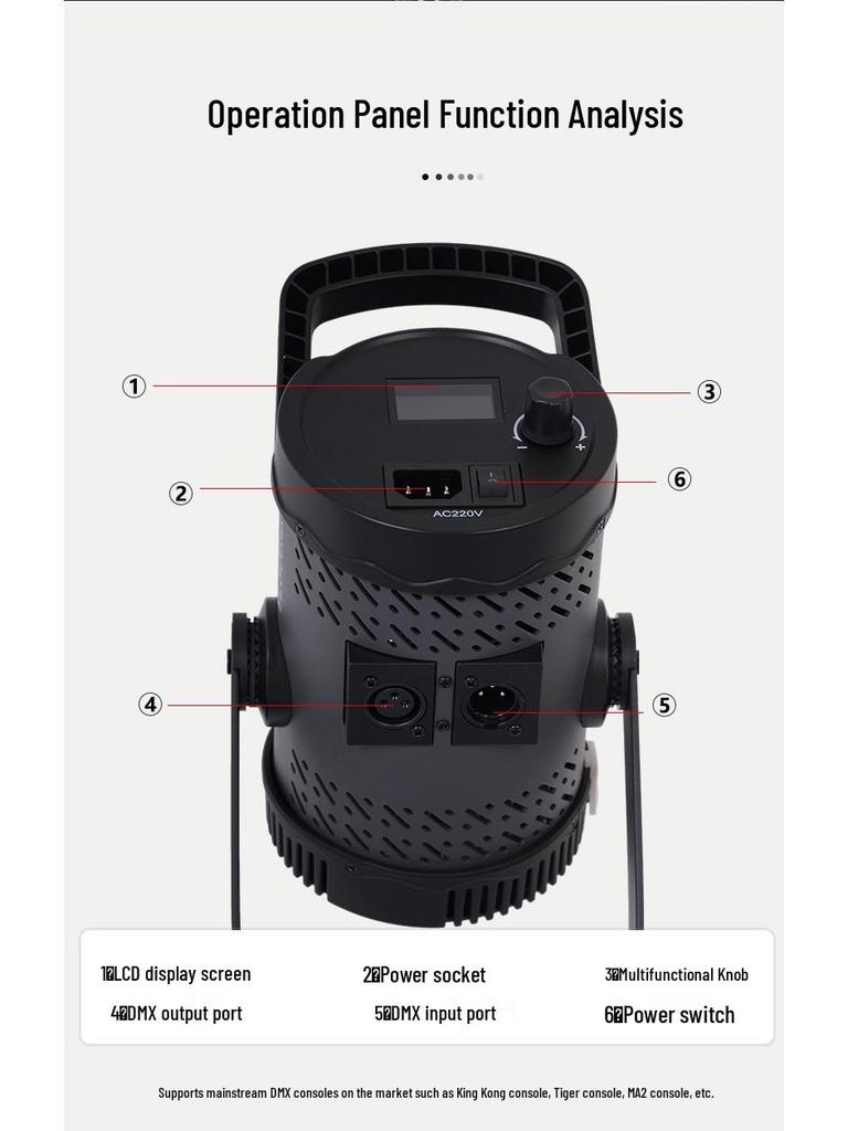300W LED Adjustable Photography Light for Studio & Live Streaming