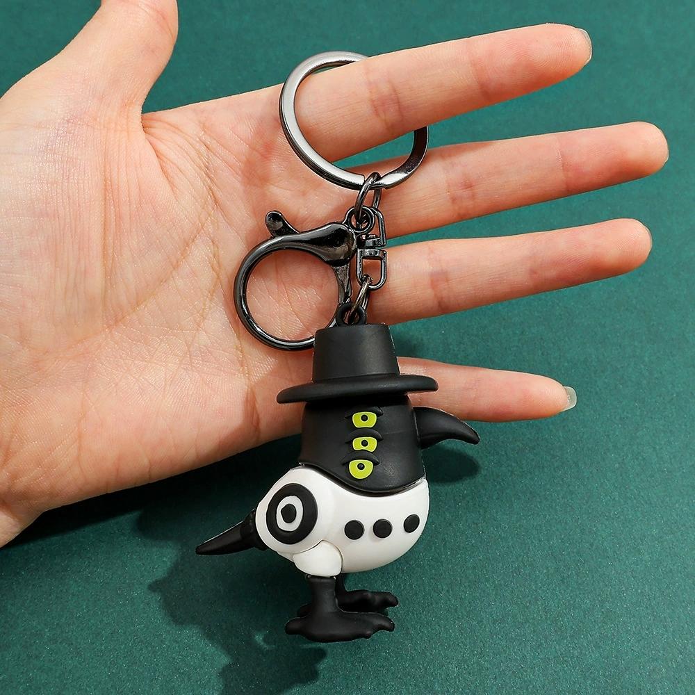 KPOP Demon Hunters Keychain, Tiger Character PVC Figure Keychain, Cute Harajuku Style Key Ring for Kids & Fans Halloween