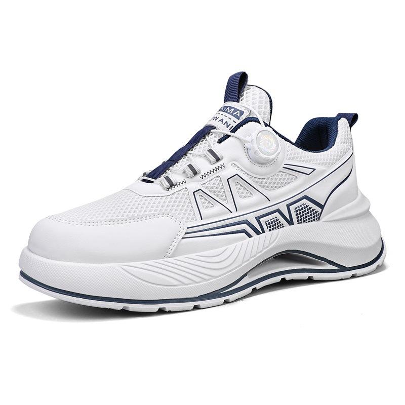 Large Size Men's Shoes 2025 New Summer Rotating Button Mesh Platform Dad Shoes Men's Fashion Trendy Shoes 45