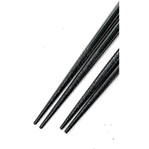 Matching Pair of Floral Chopsticks for Grandparents, Black and Red, Dishwasher-Safe, with Designed Paulownia Wood Box and Gift Wrapping, Perfect for R