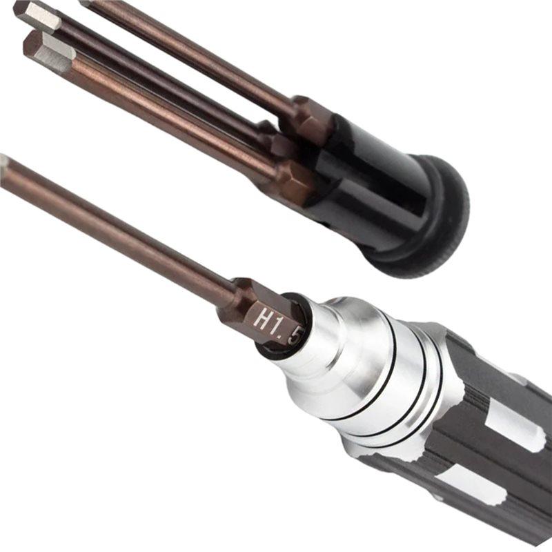 A96I-4 In 1 Hexagon Socket Screwdriver Set Allen Driver H1.5 H2.0 H2.5 H3.0Mm Modeling Making Tools For RC Model Repair