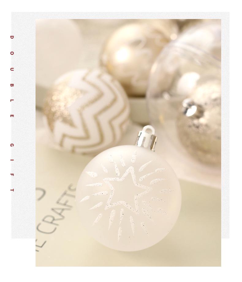 Champagne Gold & White Christmas Ball Set: Tree & Party Decorations.