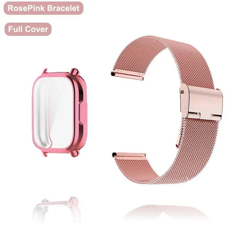 Nowy pasek do Redmi Watch 5 Active z etui i osłoną ekranu Paski do zegarka Redmi Watch 5 Lite Bransoletka Męska Damska Metalowy pasek