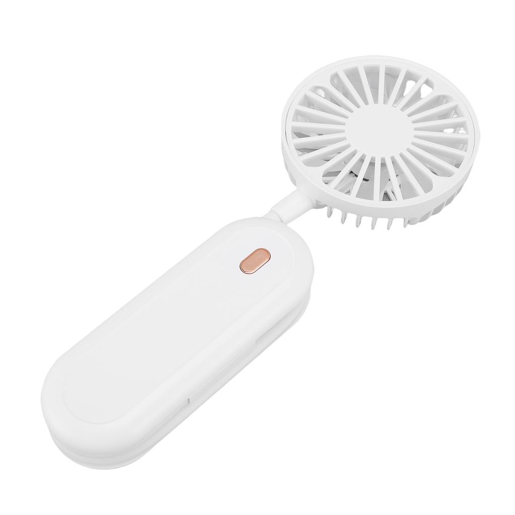 Handlicher Nackenventilator USB Wiederaufladbar Schwanenhals Biegsam Persönlicher Tragbarer Ventilator für Draußen Weiß