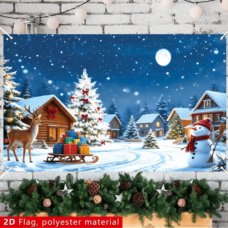 1Pcs Christmas Celebration Festive Pattern Decoration Background Xmas Backdrop Decorations For Photo Studio Photo Booth Party