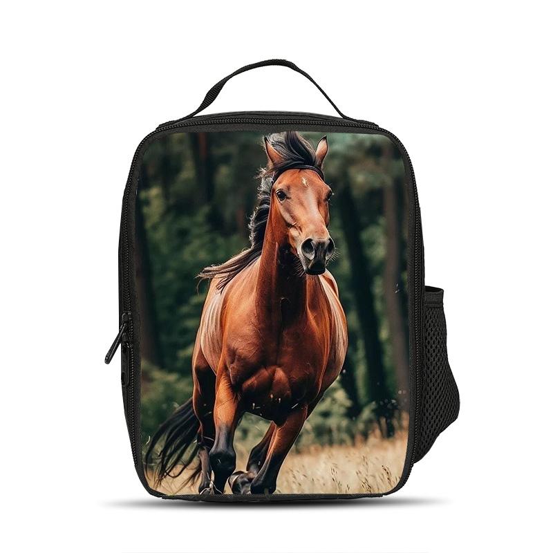 Horse Ice Pack Animal Horse 3D Printing Large Capacity New Casual Design for Primary and Secondary School Students