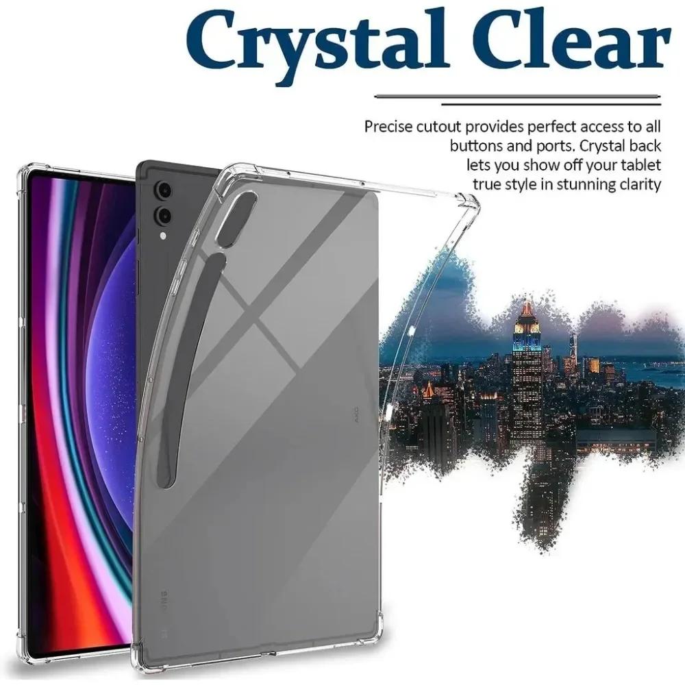 Case For Samsung Galaxy Tab S10 Ultra 14.6" Flexible Silicone TPU Black Protective Shell Back Cover For Samsung SM-X920 SM-X926B