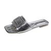 Fashion Ladies Shoes 2024 Brand Basic Women's Slippers Fashion Crystal Daily Slippers Women Summer Square Toe Peep Toe Flat Slippers