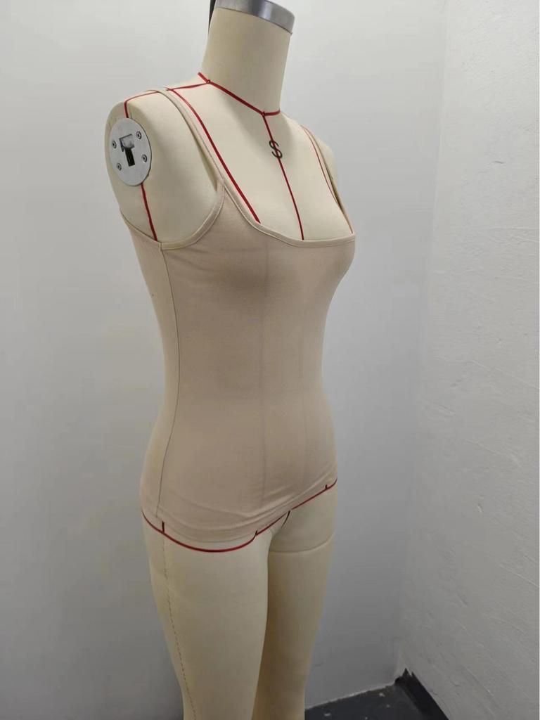 Top Canotta Sottile Estate Seta di Latte Ragazza Sensuale - Abbigliamento Donna Stile Europeo e Americano