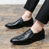 Crocodile Pattern Leather Dress Shoes for Men Classic Italian Casual Party Wedding Loafer Hombre Slip-on Suit Footwear