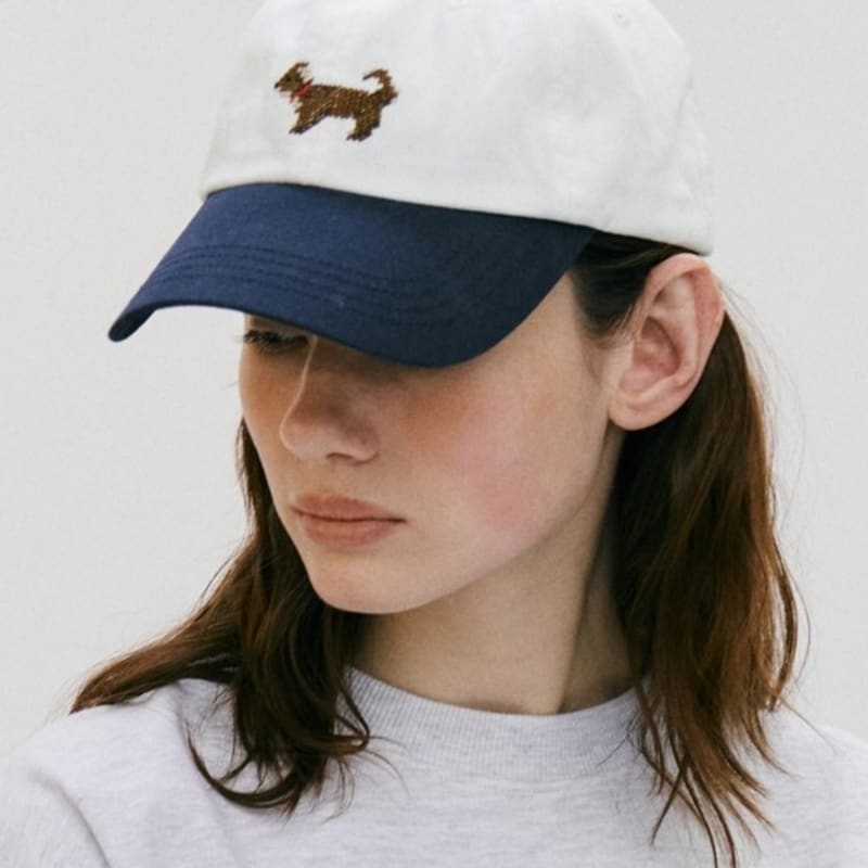 

DEPOUND puppy embroidery cap - navy navy