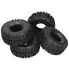 4Pcs 135 62mm RC Rubber Tires with Sponge Liner Crawler RC Car Tyres Rhombus Torch Tread Pattern