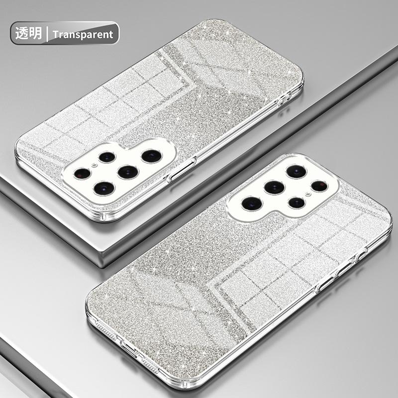 Applicable To Samsung S26Ultra Electroplated Glitter Mobile Phone Case S25Ultra Transparent S24Ultra Anti-drop Protective Case