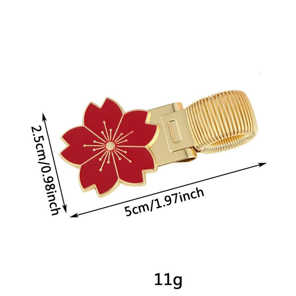 Metal Spring Pen Clips Bookmark Pen Loop Holder Portable Flower Pen Holder  Stationery Supplies