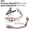 Custom Exhaust Tail Pipe for Sprint 125ie/150 3V (2021-2023)