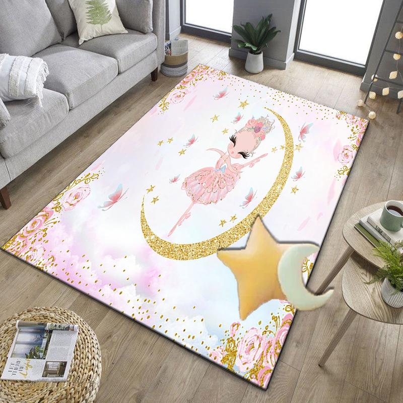 Dancing Ballerina In Pink Office Rug Chair Mat, Entryway Carpet, Suitable for Front Door, Bedroom, Living Room, Desk, Holiday Gift