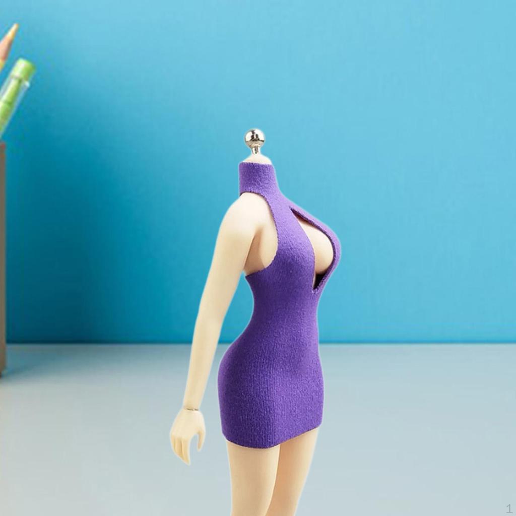 1/12 Action Figure Clothes Doll Costume Accessories Mini Dress Trendy Up Women for 6 Inch