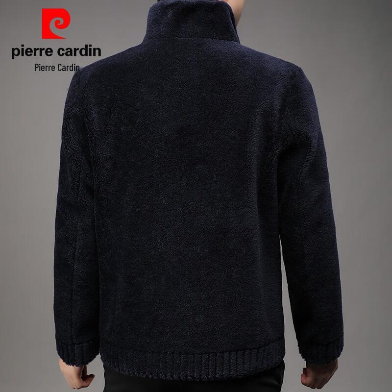 Pierre Cardin 100% Wool Stand Collar Fleece-Lined Winter Coat