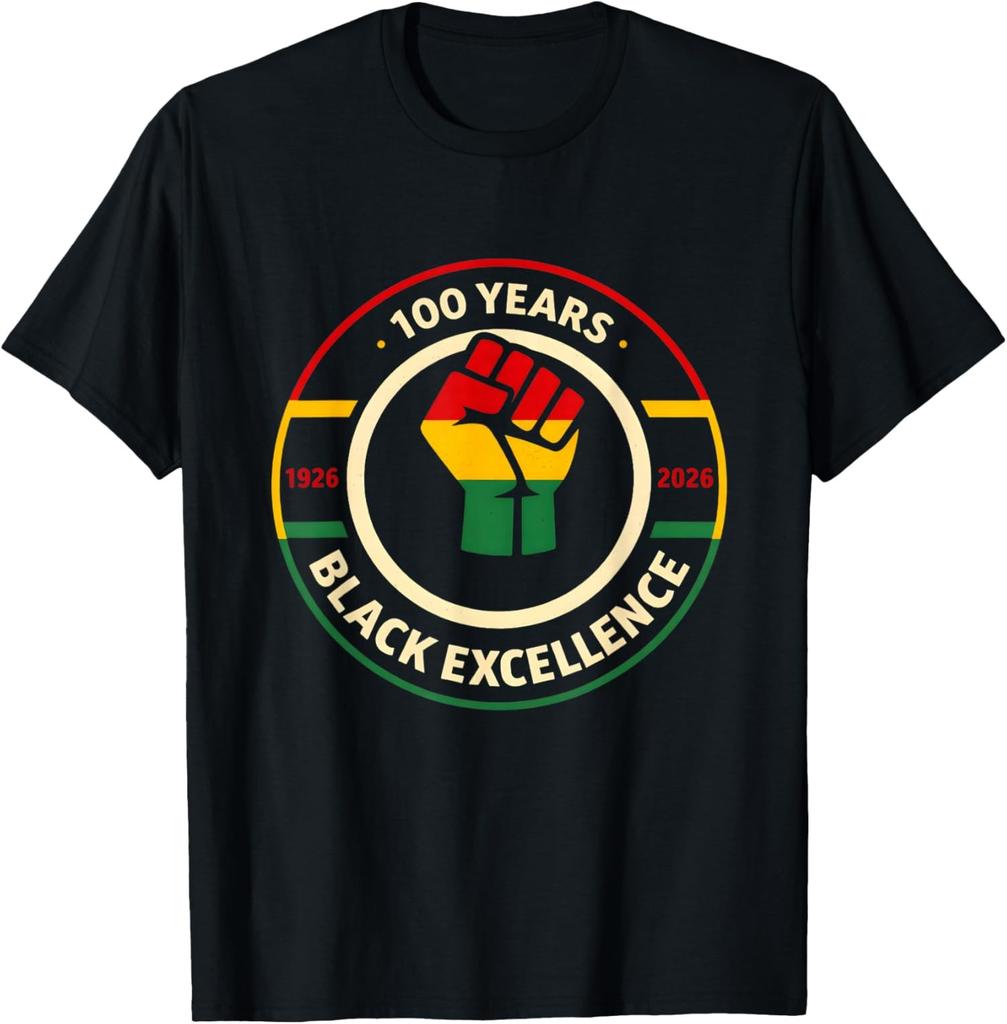 Black History 1926-2026 100 Years of Black Excellence Unisex T-Shirt