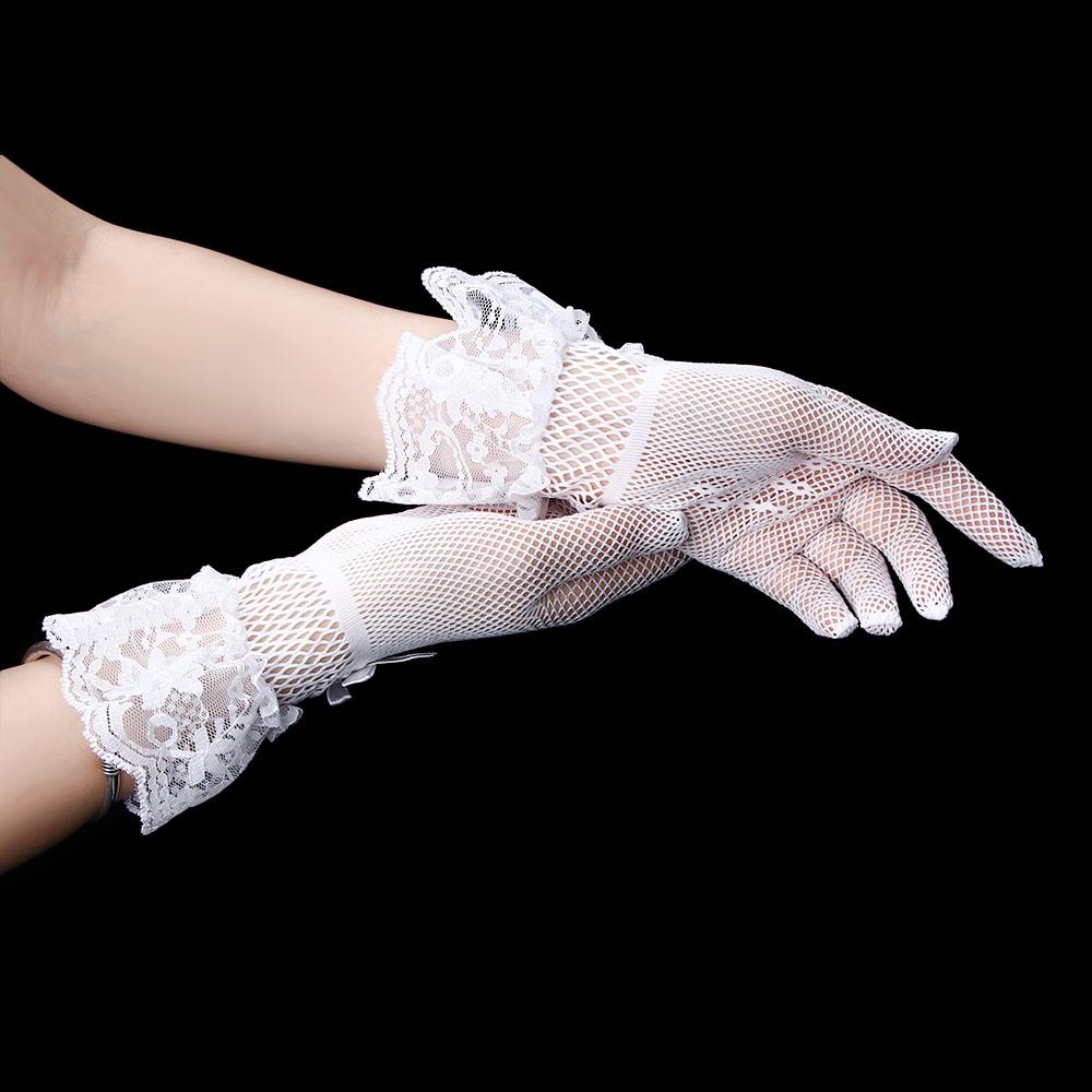 

Fashion for Party Wedding Dinner Fancy Lace Gloves Prom Evening Wedding Dress Gloves чорний