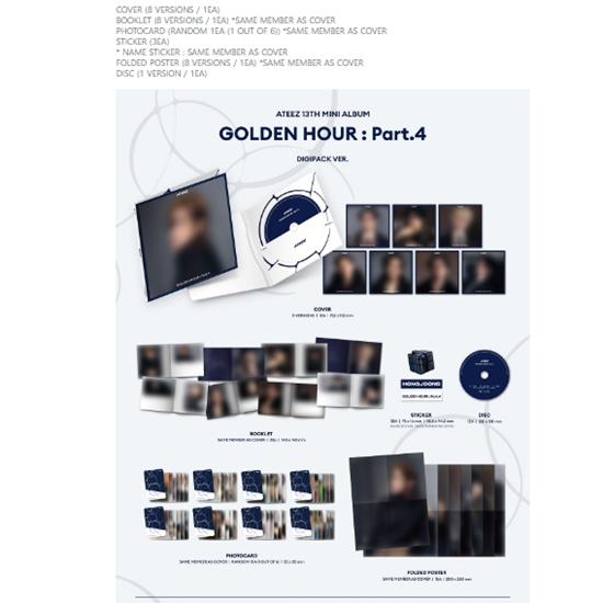 ATEEZ - 13TH MINI ALBUM - GOLDEN HOUR Part.4 (DIGIPACK Ver) - Release 2026-02-06