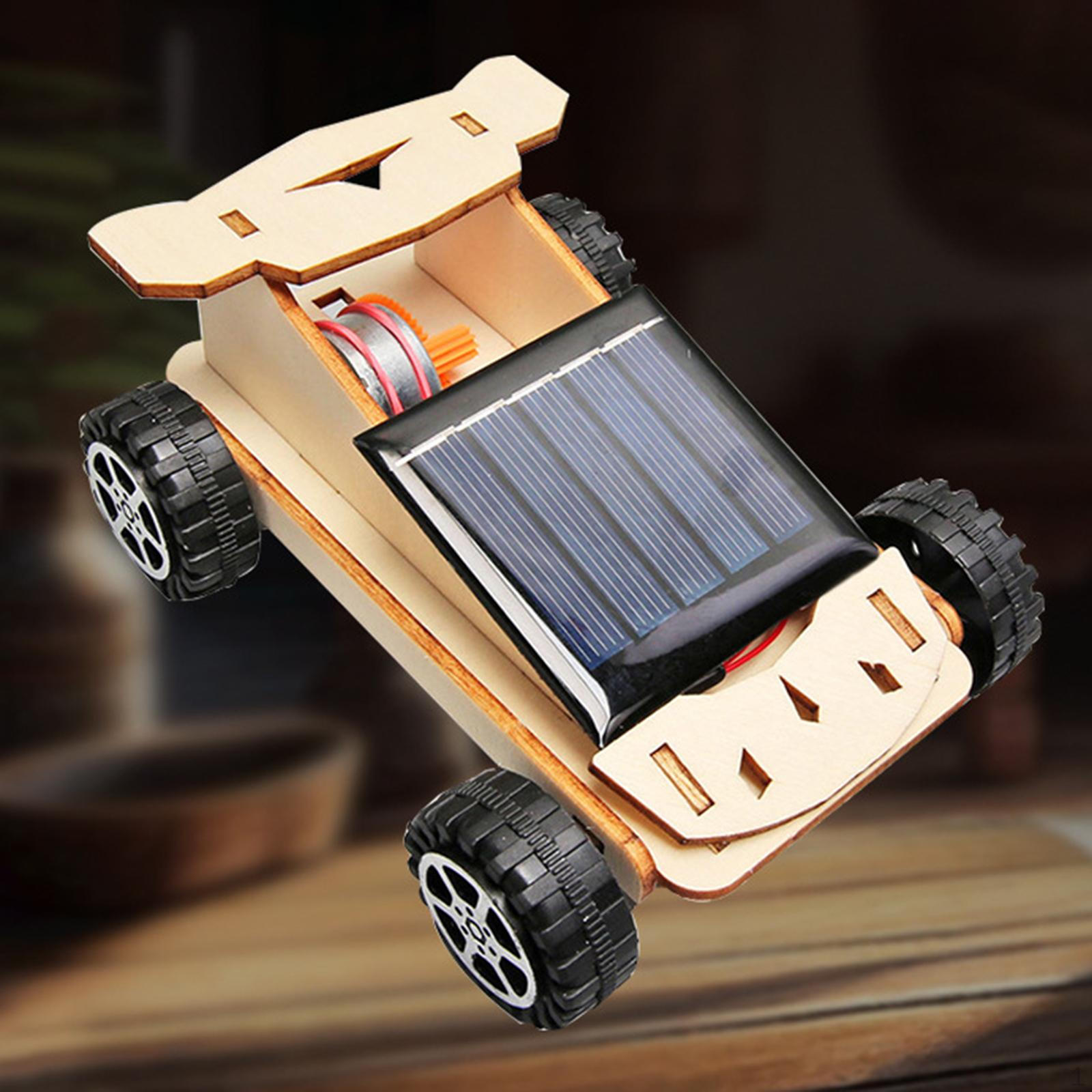 Solar Powered Car DIY Kit Early Learning Toy Handmade Educational Sturdy Science Experiment for