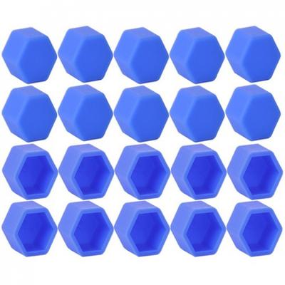 20x Blue Car Wheel Nut Lug Dust Cover Cap Protector Tyre Bolt Hub Screw Cap