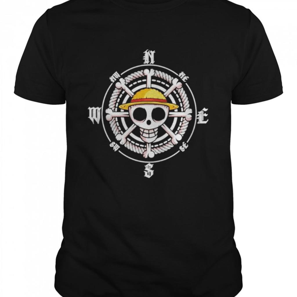 Japanese Anime ONE PIECE Logo Men's Cotton T-shirt Summer New Men's and Women's Streetwear