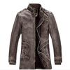 Chaqueta de Hombre Biker Chaqueta de Cuero PU para Hombre a la Moda